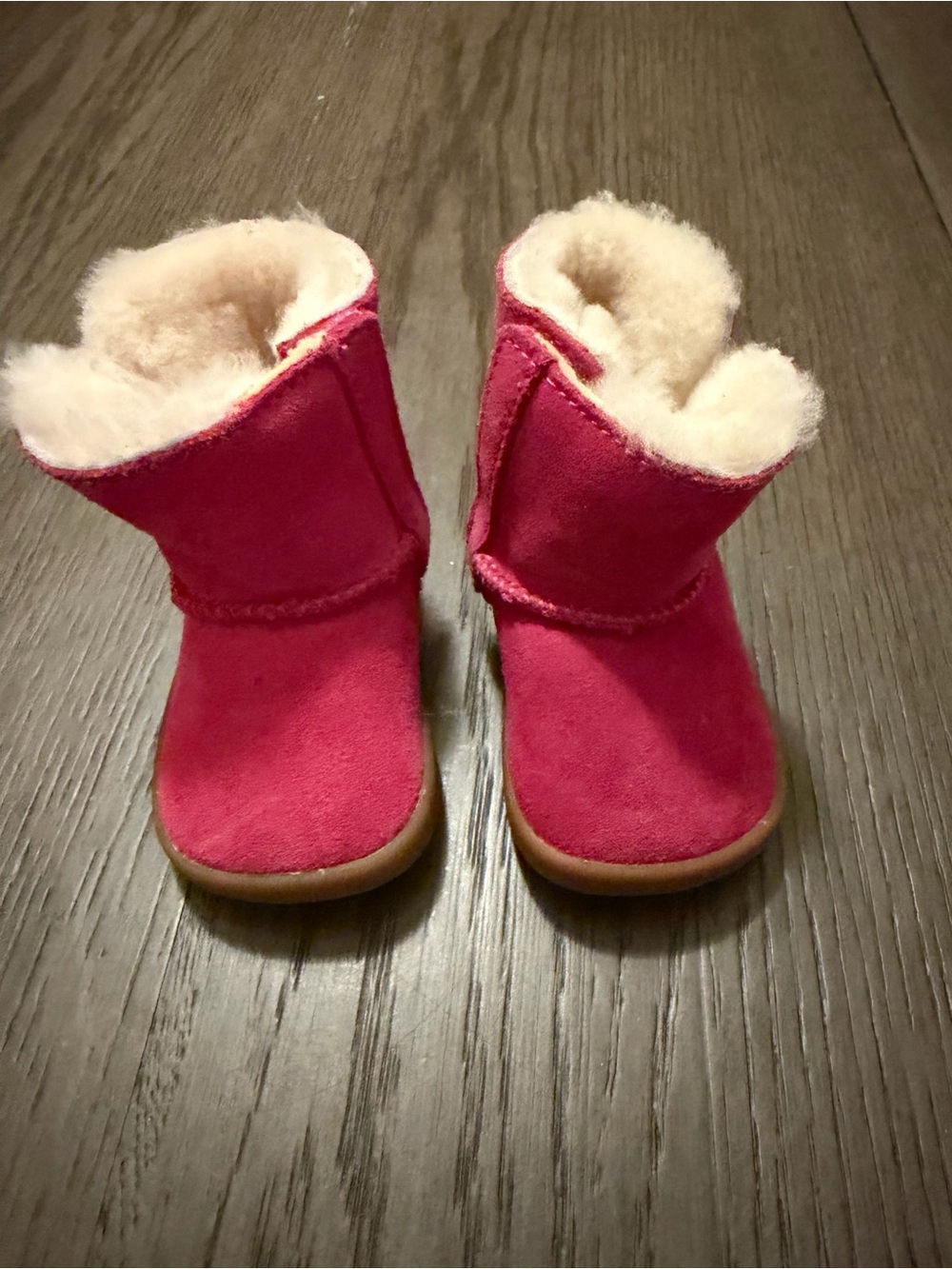 UGG Kids Suede Shearling Winter Boots - Bright Pink - Picture 2 of 7